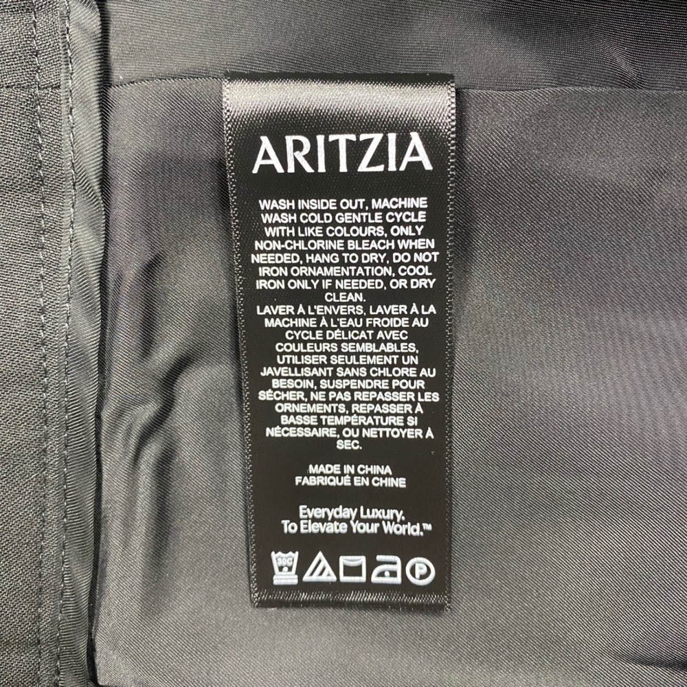 Aritzia Sunday Best Womens Olive Black Pleated Micro Mini Skirt Size 6 NWT - Picture 8 of 8
